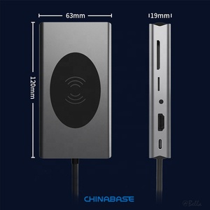 <span class=keywords><strong>USB</strong></span> C Hub13 Trong 1 Loại C Adapter <span class=keywords><strong>Docking</strong></span> <span class=keywords><strong>Station</strong></span> Với Sạc Không Dây 100W Pd 4K HDMI VGA <span class=keywords><strong>USB</strong></span> 3.0 Ethernet Sdtf Đối Với MacBook Pro - Product Image 6