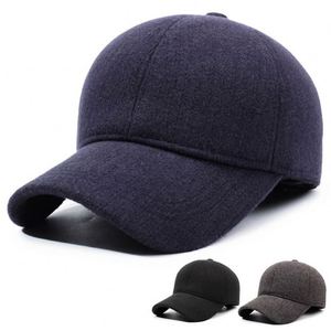 Casquette de baseball chaude d'hiver, résistante au froid, doublure en polaire, protection des oreilles, casquette de baseball en coton épais pour hommes - Product Image 3