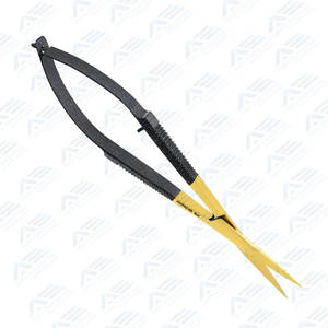 Tijeras Microquirúrgicas de Acero Inoxidable de 12 cm con Mango, para Recortar el Vello Facial, Rectas y Curvas, Instrumento Médico Quirúrgico - Product Image 4