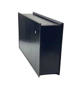 Toleware Black Metal Tissue <b>Box</b> Hand Painted Pink White Flowers Vtg 10.5 in - Product Image 3