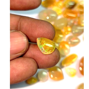 59 piezas de ópalo amarillo natural de 8 mm a 25 mm, cabujón ovalado en forma de pera, 273 quilates, lote Iroc Sales, ópalo etíope suelto, piedra preciosa, US$229 - Product Image 3
