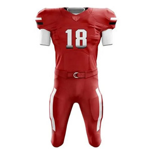 Uniforme de football américain professionnel en polyester respirant, tissu en maille douce, vêtements d'entraînement actifs - Product Image 1