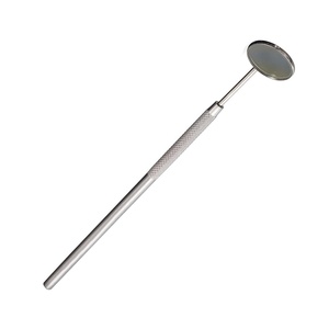 Miroir buccal dentaire avec manche, certifié CE, instrument d'examen oral de classe I, 4 #   5 #   Utilisation manuelle - Product Image 1