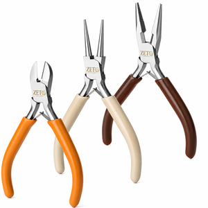 Pince à plier professionnelle en nylon pour la fabrication de bijoux en acier inoxydable, pince à plier les fils avec poignée souple et ressort intégré - Product Image 6