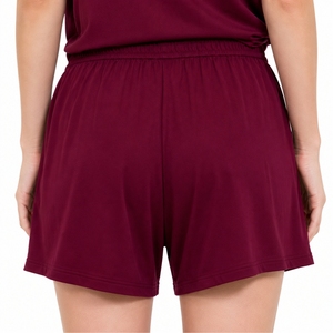 Ensemble de pyjama court en satin pour femme – Léger, respirant, séchage rapide, confortable, avec passepoil contrastant, coupe décontractée – Idéal pour l'été - Product Image 6