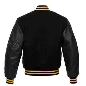 Chaqueta Varsity Stonefield Manufacturing con Parches Geométricos Gruesos - 100% Lana, con Capucha, Impermeable, Ropa de Calle, Ropa de Invierno - Product Image 6
