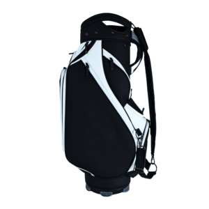 Sac de golf Bagnex Classic noir et blanc, 6 compartiments, léger, pliable, grande capacité, en cuir PU mat de qualité supérieure, imperméable - Product Image 2