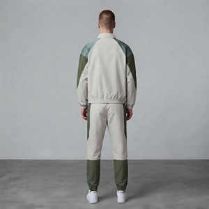 Custom Jogger <b>Men</b> Cropped Hoodies Windbreaker Full Zipper Nylon Polo Shirt Athletic <b>Sweat</b> <b>Pant</b> and Hoodie Set Tracksuits for <b>Men</b> - Product Image 3
