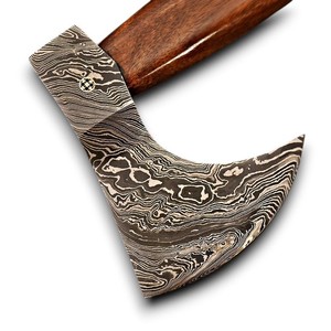 Damascus Steel 18" Bearded Viking Hatchet Hand Forged Wood <b>Handle</b> Outdoor Camping Hunting Survival <b>Axe</b> OEM ODM OBM Wholesale - Product Image 1