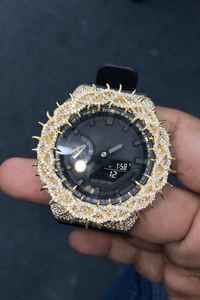 Caja de Oro de Lujo con Incrustaciones de Diamantes para GA2100, Bisel con Incrustaciones de Moissanita VVS, Kit de Modificación de Reloj Hip Hop Octagonal Hecho a Mano - Product Image 6