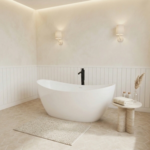 Bañera Independiente Modelo FW-8821-65-S con Diseño de Borde en Forma de S para Baños de Hoteles y Resorts o Proyectos B2B OEM/ODM - Product Image 2