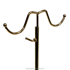 Présentoir Astrid de Luxe Moderne 70 CM en Acier Inoxydable Doré Poli Écologique pour Perruques et Extensions Capillaires pour Salon - Product Image 6
