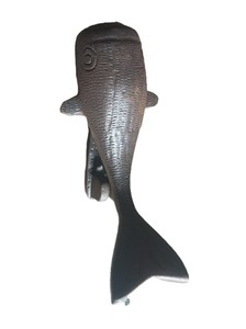 Timbre de puerta antiguo con cabeza de león, de hierro fundido, elegante. - Product Image 2