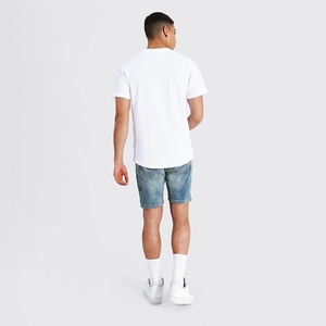 Shorts en jean pour homme, robustes, avec rivets en acrylique, de haute qualité, style charpentier, personnalisables, pour l'été, service OEM, broderie, couleur unie - Product Image 3