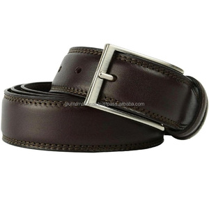 Cinturón de cuero auténtico de lujo de alta calidad para hombre, cinturón personalizado de cuero genuino de grano completo a la moda, cinturón personalizado informal - Product Image 4