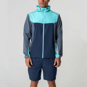 Ensemble coupe-vent deux pièces personnalisé : short et veste, design personnalisé, fermeture éclair, nylon, polyester, streetwear, survêtement homme - Product Image 2