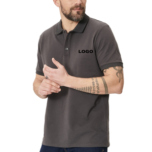 T-shirt Polo Homme Nouvelle Collection Été Coupe Slim Manches Courtes Logo Personnalisé 100% Coton 200g Couleur Unie Col Classique Taille US 2026 - Product Image 1