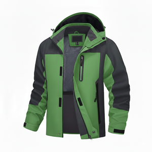 Veste d'hiver isolée en softshell pour homme, personnalisée, imperméable, coupe-vent, en polaire, séchage rapide, fermeture éclair, col roulé, manches longues - Product Image 3