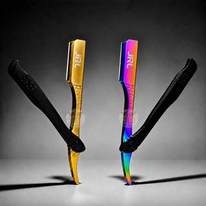 JRL Gold & Black Magnetic Luxury Stainless Steel Manual Straight Edge Razor with Custom Logo for Professional Barbers <b>Beard</b> <b>Care</b> - Product Image 2