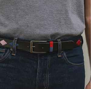 Ceinture en cuir personnalisable pour homme, style équestre, polo, Argentine, avec boucle ardillon, broderie en cuir pleine fleur, pour le sport et l'équitation - Product Image 3