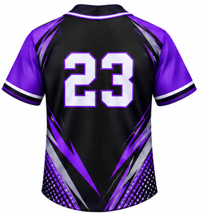 Nuevo Diseño de Camiseta de Béisbol Personalizada de Manga Corta, Uniforme Deportivo Unisex de Poliéster con Bordado, Uniforme de Béisbol Transpirable al por Mayor - Product Image 3