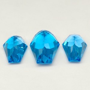 Topaze bleue suisse en forme de cercueil, pierre précieuse naturelle, topaze facettée pour la fabrication de bijoux, bagues et pendentifs - Product Image 1