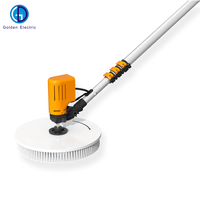 Brosse de nettoyage de panneaux solaires à tête unique avec perche télescopique 3,5m 5,5m 7,5m pour le lavage de modules photovoltaïques