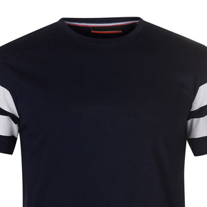 Camiseta de Manga Corta con Bloques de Color, Tres Tonos, Algodón, Estilo Casual Urbano, Transpirable, Unisex, Ropa Personalizada al por Mayor, Camisetas de Moda - Product Image 5