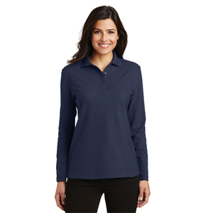 Chemises de golf et de tennis pour femmes, pull-over performant à manches longues, polos boutonnés, style décontracté, polyester, logo, travail - Product Image 4