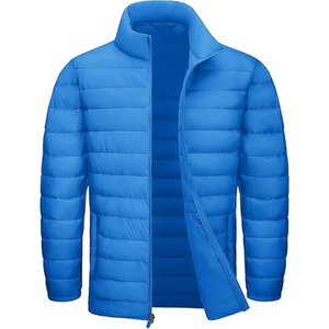 Chaqueta Acolchada Impermeable 100% Nailon con Cuello Alto y Diseño de Parches - Product Image 1