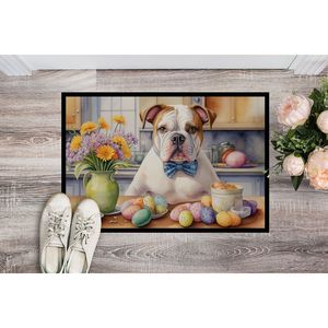 American Bulldog Easter Decor Doormat Non-Slip <b>Indoor</b>/Outdoor Washable Low Pile Rug 24H X 36W Front <b>Door</b> <b>Mat</b> for Entryway - Product Image 2