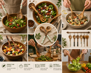 Mango Wood <b>Salad</b> Server Set new design best for gifting home decor and natural color - Product Image 5