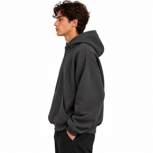 Sudadera con Capucha Premium Casual de Corte Holgado, Mangas Largas y Bolsillo Frontal Tipo Canguro para Distribución al por Mayor - Product Image 3