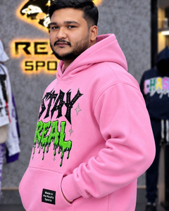 Custom Mens <b>Pink</b> Pullover Hoodie Oversized Streetwear logo Graphic Fleece <b>Sweatshirt</b> Heavyweight Winter Top custom Label OEM - Product Image 2