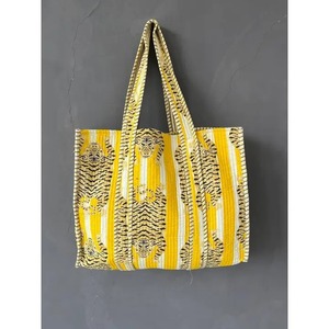 Bolso Tote Acolchado de Algodón Estampado: Bolso de Compras Étnico Indio - Product Image 2