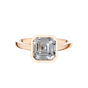 <b>Emerald</b> Cut Moissanite Solitaire Signet Engagement Wedding <b>Ring</b> Band Prong Setting Rhodium Plated 925 <b>Silver</b> Fine Jewelry - Product Image 5