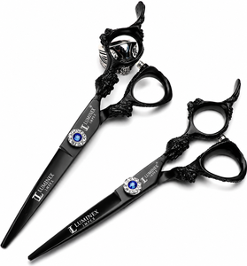 NYBL-55 5.5inch Straight <b>Left</b>-<b>handed</b> <b>Scissors</b> JAPAN 440C Sharp 58-59HRC Hardness Stainless Steel Handle Barber Shears Hair 28 - Product Image 2