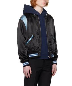 OEM personalizado de los hombres de satén chaqueta de bombardero Decoración bordado de nylon de vuelo personalizado de nylon chaqueta de bombardero para los hombres - Product Image 3