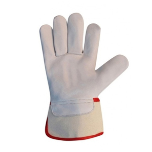 Leather <b>Thermal</b> Safety <b>Gloves</b> Full Texture Smooth Anti-Slip Knit Wrist Outdoor Casual General Purpose Resistance <b>Working</b> <b>Gloves</b> - Product Image 3