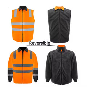 Chaqueta de Alta Visibilidad ANSI Clase 1, con Logotipo Personalizado, Ropa de Trabajo de Seguridad Vial, Cierre Completo, Diseño Moderno, Cintas Reflectantes - Product Image 6