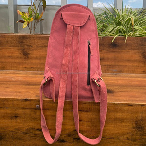 Bolso bandolera y mochila de punto de bota de cuero de gamuza rosa y con flecos, bolsas de pecho ocultas florales occidentales para mujer - Product Image 4