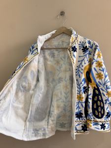 Traditional Indian Handmade Finished Suzani <b>Jacket</b> for <b>Women</b> Autumn <b>Lightweight</b> Floral Embroidery Boho Ethnic Vintage Cotton - Product Image 2