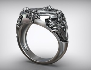 Bague Saint-Michel en argent sterling 925 de luxe, design épée d'ange guerrier, bijou fantaisie antique pour homme et femme - Product Image 2