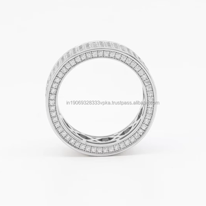 Bague unisexe Vana Jewels H0022 en argent sterling plaqué rhodium, style hip-hop, pour fiançailles, mariage, anniversaire - Product Image 4