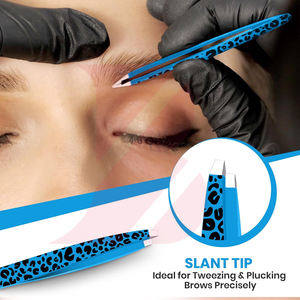 Servicio OEM ODM, Pinzas de Acero Inoxidable de 3 Piezas, Nuevas, de Primera Calidad, Inclinadas, Planas y Curvas para Cejas - Product Image 3