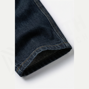 Men's Dark Wash Denim Straight-leg Jeans High Waist Regular Fit Cotton Solid Woven Utility Style Autumn <b>Winter</b> Summer Casual - Product Image 6