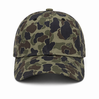 Topi Dad Hat Camo Hijau Tua Vintage Grosir, Logo Custom, 6 Panel, Katun, Kamuflase, Berkualitas Tinggi, Dapat Disesuaikan
