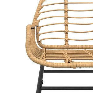 Set da pranzo da giardino a 4 posti in Rattan marrone elegante tavolo e sedie da esterno - Product Image 6