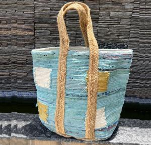 Sac fourre-tout de plage tendance 2026 de haute qualité, grand format, réutilisable, en jute et coton, personnalisé, durable, pour femmes, avec lettres - Product Image 4