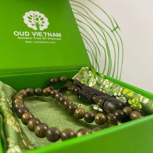 Natural Agarwood Misbah Prayer Beads 6mm 33 Beads Handmade NOMI633 - Product Image 1